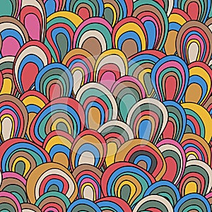 Psychedelic waves seamless pattern