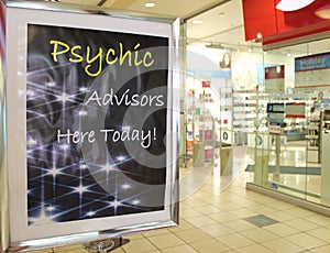 Psychic Advisors Sign photo