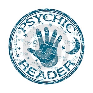 Psychic reader rubber stamp