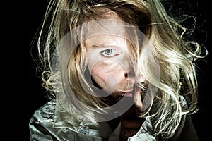 Psycho Woman asking for Silence