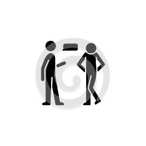 Psychological barriers black glyph icon