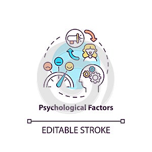 Psychological factors concept icon