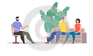 Psychological Help for Couples Flat Vector Concept