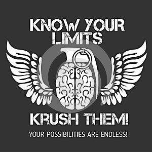 Psychological logo - Brain Grenade