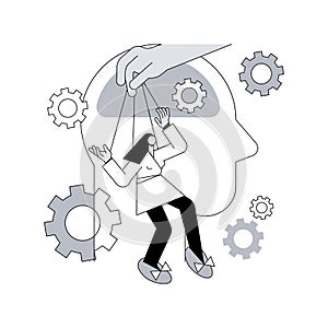 Psychological manipulation abstract concept vector illustration.