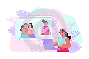 Psychological Support Flat Illustration