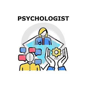 Psychologist Vector Concept Color Illustration