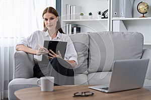 Psychologist woman in clinic office professional portrait utmost specialist