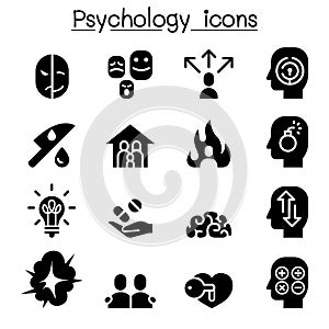 Psychology icon set