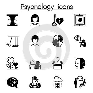 Psychology icons set vector illustration graphic design