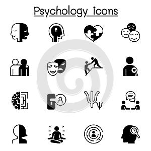 Psychology icons set vector illustration graphic design