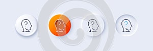 Psychology therapy line icon. Mental health sign. Line icons. Vector