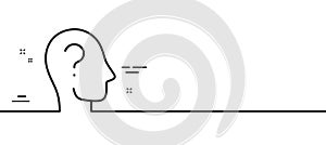 Psychology therapy line icon. Mental health sign. Vector