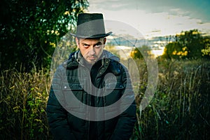 Psychopath man portrait