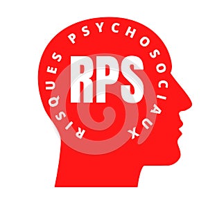 Psychosocial hazard symbol icon illustration