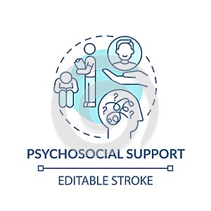 Psychosocial support concept icon