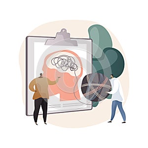 Psychotherapy abstract concept vector illustration. photo