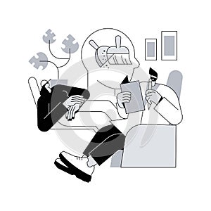 Psychotherapy abstract concept vector illustration. photo