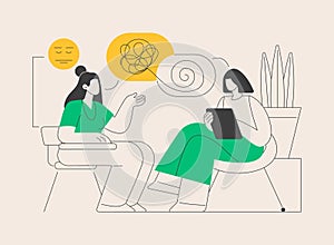 Psychotherapy abstract concept vector illustration. photo