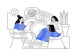 Psychotherapy abstract concept vector illustration. photo