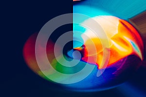 psychotropic and rounded background with bright colors