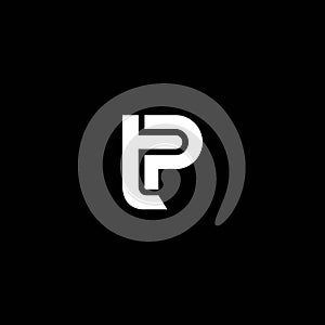 PT or TP abstract letter design. Logo design or icon design or monogram design.