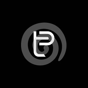 PT or TP abstract letter design. Logo design or icon design or monogram design.