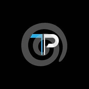 PT or TP abstract letter design. Logo design or icon design or monogram design. photo