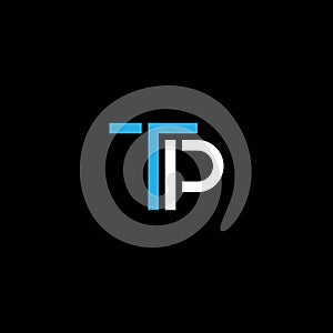 PT or TP abstract letter design. Logo design or icon design or monogram design. photo