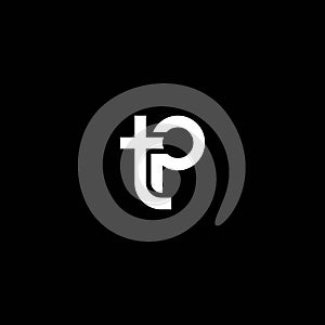 PT or TP abstract letter design. Logo design or icon design or monogram design. photo