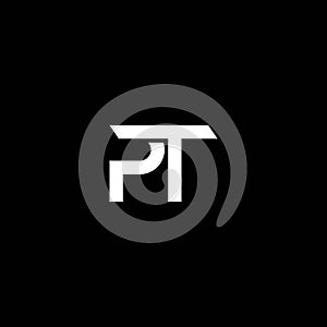 PT or TP abstract letter design. Logo design or icon design or monogram design. photo
