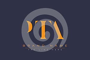 PTA abstract letter logo design