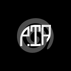 PTA letter logo design on black background.PTA creative initials letter logo concept.PTA vector letter design