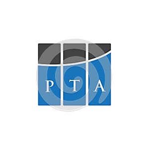 PTA letter logo design on WHITE background. PTA creative initials letter logo concept. PTA letter design.PTA letter logo design on