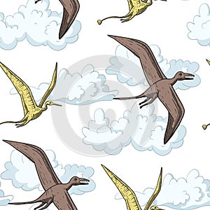 Pteranodon Dinosaur in the sky.