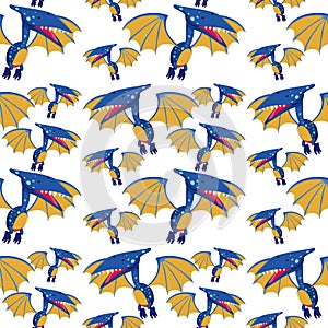 A pteranodon seamless pattern