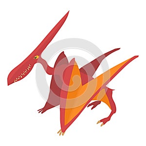 Pterodactyl icon, cartoon style