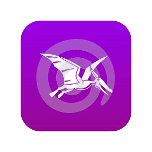 Pterosaurs dinosaur icon digital purple