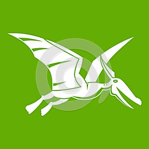 Pterosaurs dinosaur icon green