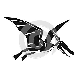 Pterosaurs dinosaur icon, simple style