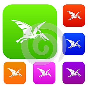 Pterosaurs dinosaur set color collection