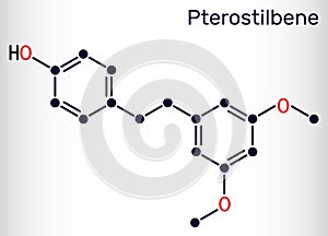 Pterostilbene, stilbenoid molecule. It has a role as metabolite, antioxidant, antineoplastic agent, neurotransmitter. Skeletal