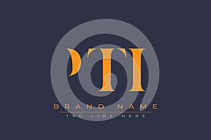 PTI abstract letter logo design
