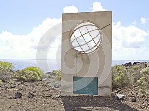 Ptolemy zero point - Zero Meridian, The end of the world, El Hierro, Canary Islands, Spain