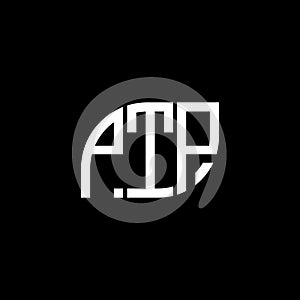 PTP letter logo design on black background.PTP creative initials letter logo concept.PTP vector letter design