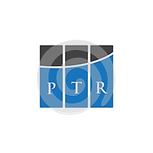 PTR letter logo design on WHITE background. PTR creative initials letter logo concept. PTR letter design.PTR letter logo design on