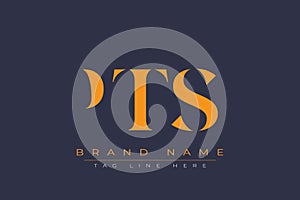 PTS abstract letter logo design