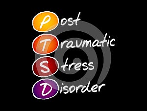 PTSD - Posttraumatic Stress Disorder acronym photo