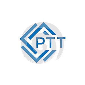 PTT letter logo design on white background. PTT creative circle letter logo concept. photo