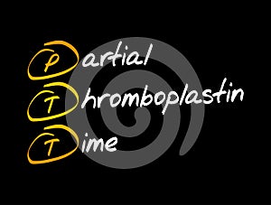 PTT - Partial Thromboplastin Time acronym photo